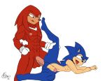  abs anal anothersonicsmutartist balls duo humanoid_penis knuckles_the_echidna male male/male nude penis raised_leg sonic_(series) sonic_the_hedgehog 