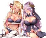  2girls granblue_fantasy kuvira_(granblue_fantasy) meropan narmaya_(granblue_fantasy) nopan 