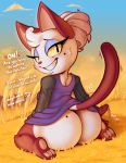  &lt;3 2019 animal_crossing anthro barefoot beauty_mark big_butt blush bottomless butt clothed clothing conditional_dnp detailed_background domestic_cat english_text eyelashes felid feline felis female fur hair half-closed_eyes looking_at_viewer mammal nintendo olivia_(animal_crossing) outside pawpads purring raised_tail signature smile solo teckworks teeth text video_games white_fur white_hair yellow_sclera 