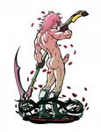  1boy ass kingdom_hearts male male_focus marluxia penis pink_hair solo 