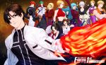  6+boys 6+girls angel_(kof) anniversary ash_crimson black_hair blue_mary brown_hair character_request fatal_fury fingerless_gloves fire gloves green_hair jacket juu_satoshi k&#039; king_(snk) kula_diamond kusanagi_kyou multiple_boys multiple_girls red_hair ryou_sakazaki ryuuko_no_ken shiranui_mai shun&#039;ei snk terry_bogard the_king_of_fighters turtleneck yagami_iori yuri_sakazaki 