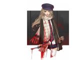  blood knife kurogin original scarf school_uniform thighhighs 