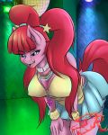  absurd_res anthro bent_over big_breasts bottomwear breasts clothing equid equine fan_character female friendship_is_magic hi_res mammal my_little_pony nipple_outline pacific_glow_(mlp) skirt swiftriff 