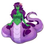  1:1 big_breasts breasts cleavage clothed clothing female flower humanoid humanoid_face lamia pinkkoffin plant reptile scalie snake 