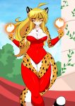  absurd_res breasts cheetah felid feline female fire hair hi_res mammal sagestrike2_(artist) solo 