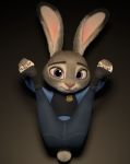  3d_(artwork) absurd_res anthro butt chickenass clothed clothing digital_media_(artwork) disney female fur hi_res invalid_tag judy_hopps lagomorph leporid looking_at_viewer mammal multicolored_ears police_uniform purple_eyes rabbit spread_legs spreading uniform zootopia 