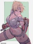  1girl breasts character_request cleavage commentary_request rejean_dubois solo weapon 