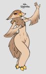  anthro avian barn_owl bird black_eyes brown_feathers cigarette eyewear feathers female feretta glasses hi_res masked_owl owl sha_vida simple_background solo tan_feathers tytonid 