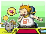  2019 4:3 belt clothed clothing computer_mouse digital_drawing_(artwork) digital_media_(artwork) fingers food gym_leader hair human male mammal nintendo open_mouth pancake pok&eacute;mon pok&eacute;mon_(species) speech_bubble tablet togedemaru trial_captain_sophocles video_games 