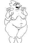  alphys anthro belly big_belly breasts buckteeth clitoris eyewear female glasses navel non-mammal_breasts overweight overweight_female pussy repairbueno reptile sagging_breasts scalie solo teeth thick_tail thick_thighs undertale video_games wide_hips 
