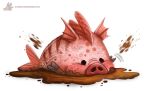  cryptid-creations domestic_pig fish hybrid mammal marine mud solo suid suina sus_(pig) 