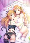  animal_ears ass breast_hold cleavage feet lingerie nekomimi nobady pantsu tagme tail thighhighs trap 