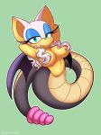  big_breasts breasts chiropteran convenient_censorship hair hi_res long_hair looking_at_viewer mammal naga navel omegasunburst reptile rouge_the_bat scalie simple_background snake solo sonic_(series) wings 