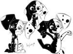  101_dalmatian_street 101_dalmatians absurd_res black_fur bodily_fluids canid canine canis collar crying dalmatian disney domestic_dog fan_character fur hi_res kinglazereth mammal multicolored_fur tears two_tone_fur white_fur 