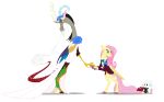  2019 absurd_res alpha_channel angel_(mlp) blush discord_(mlp) draconequus duo equid equine eyebrows eyelashes facial_hair feathered_wings feathers female feral fluttershy_(mlp) friendship_is_magic goatee grievousfan hair hi_res horn lagomorph leporid male mammal my_little_pony pterippus rabbit wings 