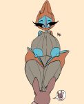  2019 absurd_res areola big_breasts breasts deoxys deoxys_(speed_form) duo eevee female hi_res humanoid legendary_pok&eacute;mon mammal nic-m-lyc nintendo nipples not_furry_focus nude pok&eacute;mon pok&eacute;mon_(species) pussy simple_background solo_focus thick_thighs video_games 