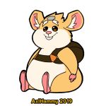  1:1 animated axlhammy blizzard_entertainment cricetid fur hammond_(overwatch) hamster mammal overwatch rodent simple_background solo video_games white_background 