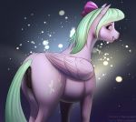  2019 animal_genitalia animal_pussy anus butt cutie_mark equid equine equine_pussy feathered_wings feathers female feral flitter_(mlp) friendship_is_magic grin hi_res looking_at_viewer mammal mercurial64 my_little_pony pterippus pussy smile solo wings 