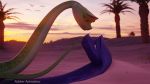  16:9 3d_(artwork) ajar_(sahara) cobra desert digital_media_(artwork) eva_(sahara) female hi_res invalid_tag male reptile rubber_(artist) sahara_(movie) scalie snake sun 