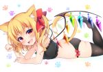  animal_ears ass bra flandre_scarlet miy@ nekomimi pantsu tail thighhighs touhou wings 