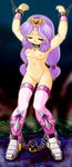  bdsm bondage bound collar cream_lemon julia_(rall) lowres nipples nude princess princess_julia purple_hair sf_choujigen_densetsu_rall 