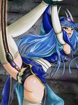  bdsm blue_hair breasts female highres magic_knight_rayearth panties ryuuzaki_umi solo torture underwear 