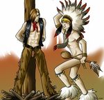  cowboy gundam gundam_wing native_american penis quatre_raberba_winner trowa_barton western 