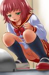  giant giantess green_eyes manzi masturbation miniboy pink_hair rpg school_uniform shrink_academy size_difference squat_toilet syukusyou_gakuen toilet 