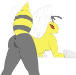  2016 antennae_(anatomy) anthro anthrofied anus arthropod arthropod_abdomen beedrill bent_over breasts butt female half-closed_eyes hi_res hymenopteran insect insect_wings mcnasty nintendo non-mammal_breasts nude pok&eacute;mon pok&eacute;mon_(species) pok&eacute;morph pussy raised_tail red_eyes side_boob simple_background solo stinger video_games white_background wings 