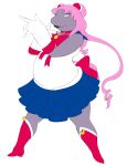  absurd_res alternate_species armwear clothing cosplay female hair hi_res humanoid humanoidized leggings legwear mcnasty muk nintendo not_furry pink_eyes pink_hair pok&eacute;mon pok&eacute;mon_(species) sailor_moon_(series) simple_background slightly_chubby solo tanya_(mcnasty) video_games white_background 