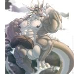  1:1 2019 3_toes abs anthro balls biceps big_balls big_muscles big_nipples big_penis black_nipples black_penis claws danandnite dragon flexing fur horn huge_balls huge_penis hybrid looking_at_viewer male muscular muscular_male nipples nude outside pecs penis sergal solo thick_penis toe_claws toes vein veiny_penis white_balls white_fur 