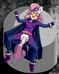  2019 absurd_res aged_up anibaruthecat anthro bdsm blush bodily_fluids bondage bound clothing cum equid female friendship_is_magic genital_fluids hi_res horn lying mammal my_little_pony on_back open_mouth pussy solo sweetie_belle_(mlp) torn_clothing unicorn 