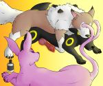  absurd_res all_fours anal animal_genitalia animal_penis canid canine canine_penis doggystyle eeveelution espeon feral feral_on_feral from_behind_position hi_res knot lube lycanroc male male/male mammal midday_lycanroc nintendo penis pok&eacute;mon pok&eacute;mon_(species) psychic saja1222 sex telekinesis umbreon video_games 