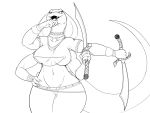 4:3 anthro big_breasts breasts cobra danonymous dark_souls fangs female fromsoftware hi_res melee_weapon multi_arm multi_limb muscular muscular_female pussy reptile scalie snake sword video_games weapon wide_hips 
