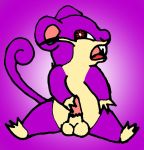  balls erection feral fur looking_at_viewer male mammal murid murine nintendo open_mouth penis pok&eacute;mon pok&eacute;mon_(species) rattata rodent simple_background solo teeth tongue video_games 