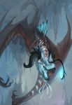  2019 absurd_res alradeck ambiguous_gender digital_media_(artwork) dragon feral hi_res horn membrane_(anatomy) membranous_wings open_mouth solo spines teeth tongue wings wyvern 