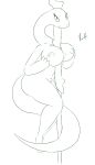  2019 belly breasts butt dancing female hi_res nipples pole pole_dancing reptile scalie seductive snake stick thaasteo thick_thighs 
