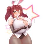  1:1 absurd_res animal_humanoid big_breasts blush breasts cakecatboy cleavage clothed clothing female hi_res huge_breasts humanoid lagomorph lagomorph_humanoid leporid_humanoid mammal mammal_humanoid rabbit_humanoid 
