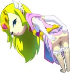  anus ass back barefoot butt female female_focus female_only gloves hair hecticarts human lips looking_at_viewer makeup nintendo panties panties_down presenting presenting_hindquarters princess_zelda pussy royalty solo solo_focus the_legend_of_zelda the_legend_of_zelda:_the_wind_waker tiara toon_zelda vagina wind_waker 