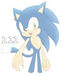  anthro blue_fur blush claws dipstick_tail eulipotyphlan female fur green_eyes hedgehog long_tail mammal multicolored_tail sikai simple_background solo sonic_(series) sonic_the_hedgehog white_background white_fur 