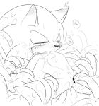  ambiguous_fluids anal anal_penetration anthro black_and_white blush bodily_fluids censor_bar eulipotyphlan hedgehog japanese_text male mammal monochrome one_eye_closed penetration sikai solo sonic_(series) sonic_the_hedgehog sweat tears tentacle_sex tentacles text 