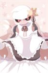  bed blush clothing cub female hi_res legendary_pok&eacute;mon maid_uniform nintendo palkia pok&eacute;mon pok&eacute;mon_(species) red_eyes shixiexiaomo uniform video_games young 