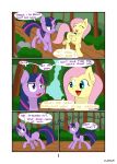  absurd_res comic dialogue duo english_text equid equine feral fluttershy_(mlp) friendship_is_magic hi_res horn kumakum mammal my_little_pony pterippus text twilight_sparkle_(mlp) unicorn wings 