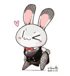  &lt;3 2017 :3 blush bow_tie chibi clothing dipstick_ears disney female fishnet fishnet_legwear judy_hopps lagomorph legwear leporid mammal multicolored_ears rabbit rikuo_(artist) solo zootopia 