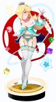  absurdres blonde_hair blue_eyes crown garter_belt garter_straps hair_over_one_eye high_heels highres mario_(series) nintendo panties rosalina sarukaiwolf star super_mario_bros. super_mario_galaxy super_smash_bros. thighhighs underwear wand 