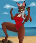  absurd_res anthro beach clothing clothing_aside condom felid feline female hi_res inviting lifeguard lynx mammal panties panties_aside pussy ruanshi sea seaside swimwear underwear underwear_aside wardrobe_malfunction water 