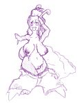  antennae_(anatomy) bodily_fluids bottomwear breasts clothing crying dragon female gastropod goo_(disambiguation) hilda_(pok&eacute;mon) horn jacket melting mollusk monochrome nintendo nipples nude pok&eacute;mon pok&eacute;mon_(species) ponytail pussy scared shell shorts simple_background sketch sliggoo slug solo spots tears thick_thighs topwear transformation undressed unknown_artist video_games white_background 