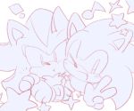  ! anthro clothing duo eulipotyphlan gesture gloves hand_on_shoulder handwear hedgehog male mammal one_eye_closed open_mouth open_smile shadow_the_hedgehog sikai simple_background smile sonic_(series) sonic_the_hedgehog sparkles star v_sign white_background wink 