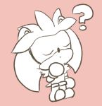  ? anthro boots chibi clothing eulipotyphlan eyes_closed footwear gloves handwear hedgehog low_res male mammal pink_background sikai silver_the_hedgehog simple_background solo sonic_(series) thinking 
