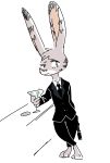  anthro clothed clothing disney hi_res holding_gun holding_object holding_weapon jack_savage lagomorph leporid male mammal nobby_(artist) rabbit sketch solo suit weapon zootopia 